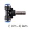 AIRCRAFT Red. Insert T-joint Pu 8mm - 6mm